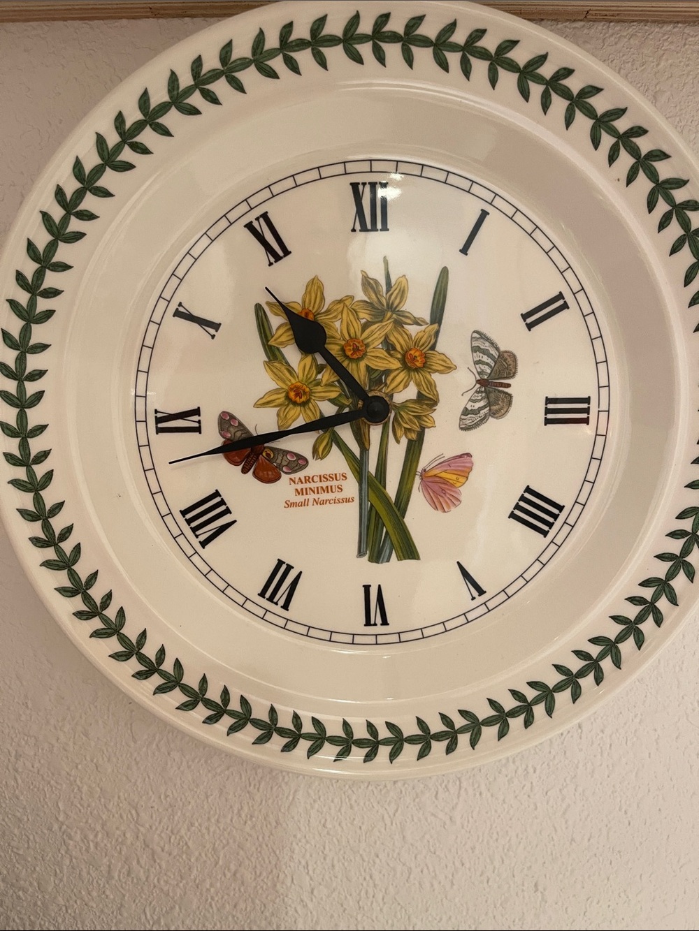 Portmeirion Yellow & Green Daffodil Botanical Wall Clock